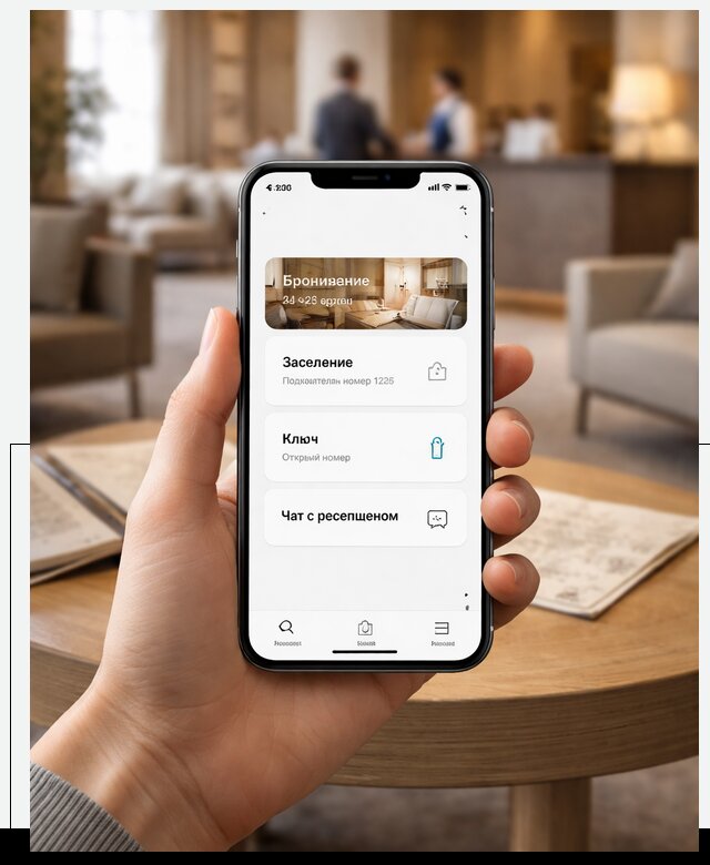 Мобильное приложение для гостей отеля в Павлове, управление сервисом